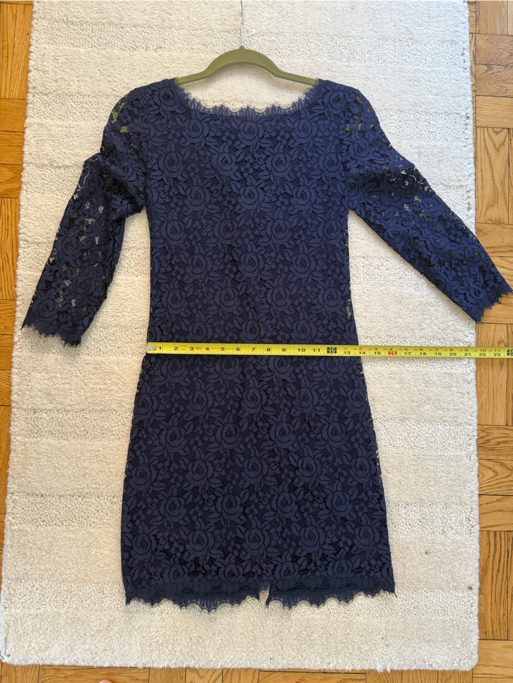 Diane Von Furstenberg Navy Lace Dress tailored